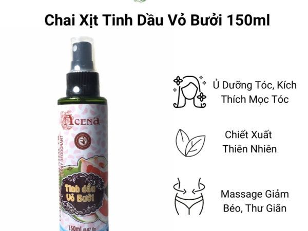 Chai Xịt Tinh Dầu Vỏ Bưởi150ml trị rụng tóc