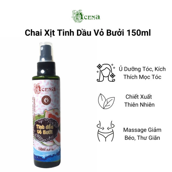 Chai Xịt Tinh Dầu Vỏ Bưởi150ml trị rụng tóc