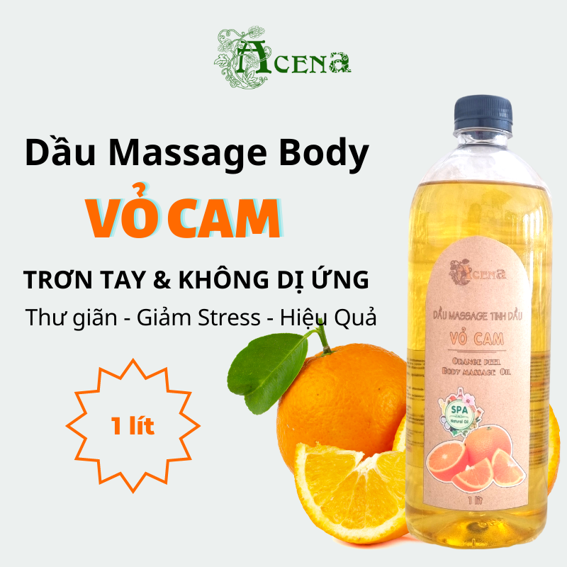 Dầu Massage Body Tinh Dầu Vỏ Cam ACENA - Ảnh 2