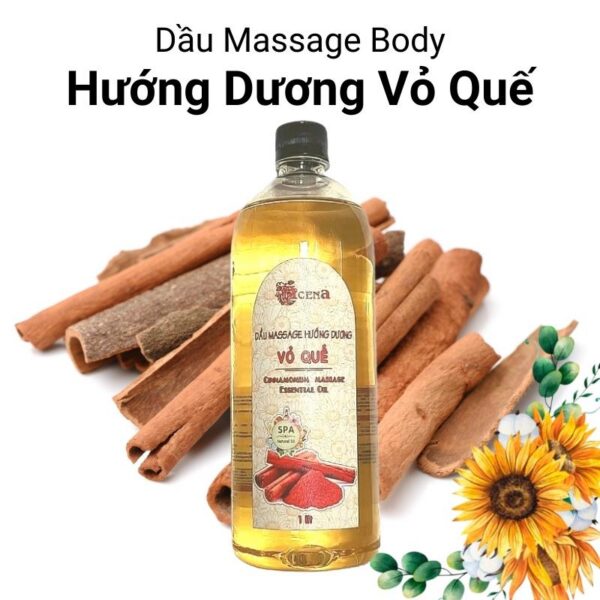 Dầu Massage Body Cao Cấp Hướng Dương Tinh Dầu Vỏ Quế ACENA